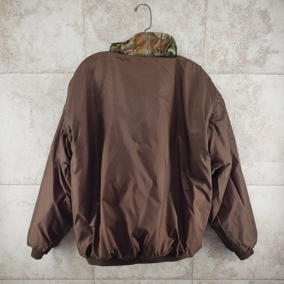 2 in 1 Camo Full Zip RealTree Remington Reversible Jacket Size L Zip Off Sleeves - Picture 4 of 11